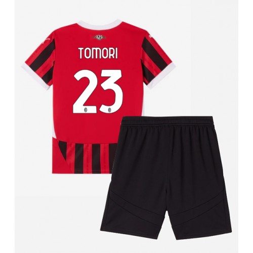 Fotbalové Dres AC Milan Fikayo Tomori #23 Dětské Domácí 2024-25 Krátký Rukáv (+ trenýrky)